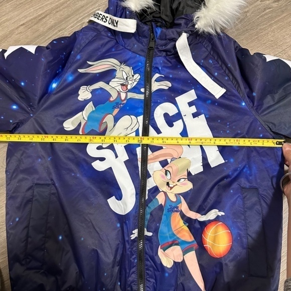 Members Only x Space Jam: A New Legacy Snorkel Bomber Puffer Jacket Medium - Picture 9 of 16